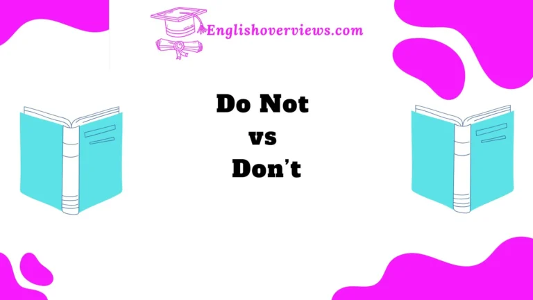 Do Not vs Don’t