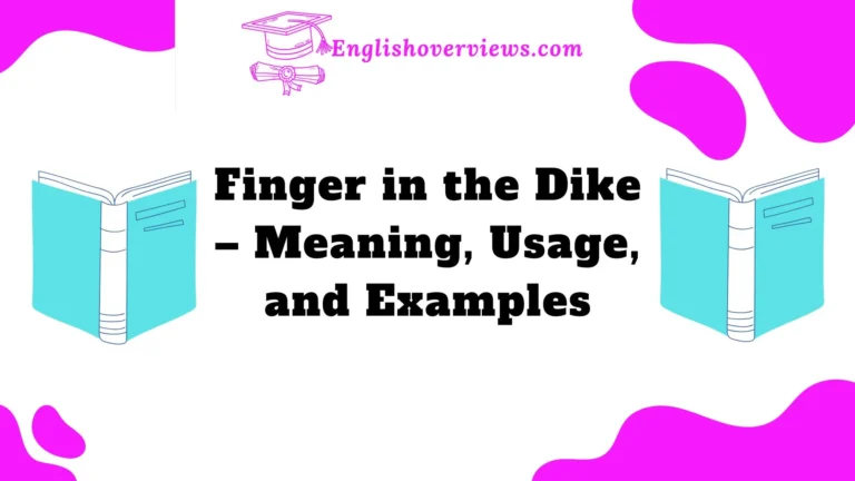 Finger in the Dike