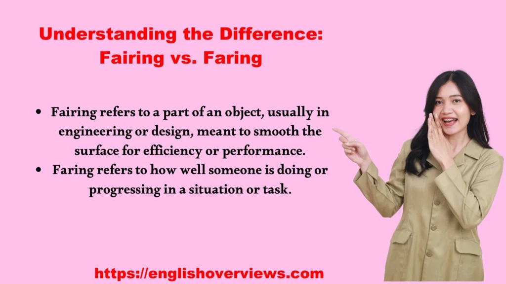 Understanding the Difference: Fairing vs. Faring